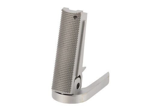 Nighthawk Custom stainless steel mainspring housing for government 1911s, flat with serrated checkering